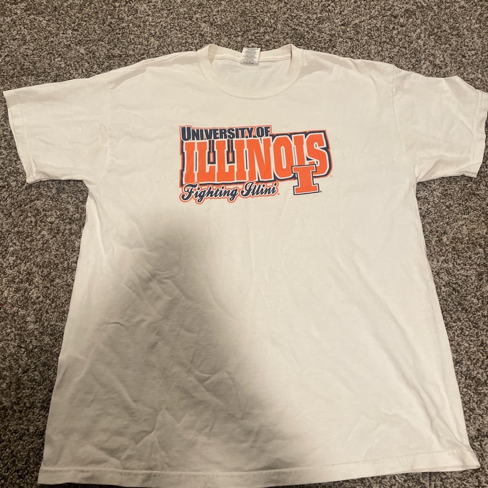 white illinois tee